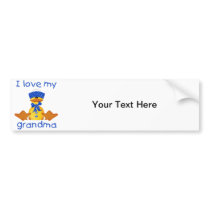 I love my grandma (boy ducky) bumper stickers