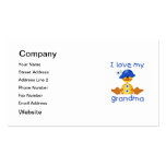 I love my grandma (girl ducky) business cards