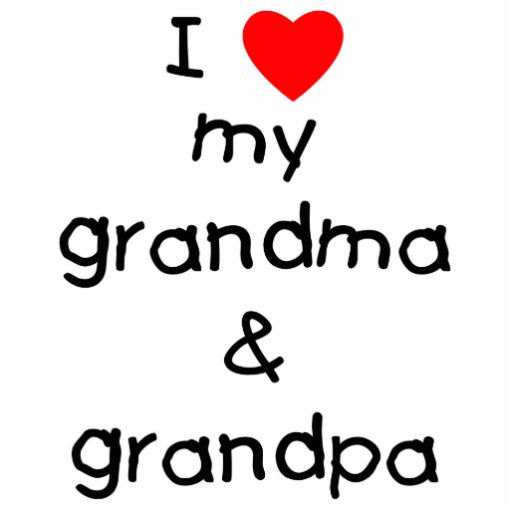 I Love My Grandma And Grandpa Photo Cutouts Zazzle 