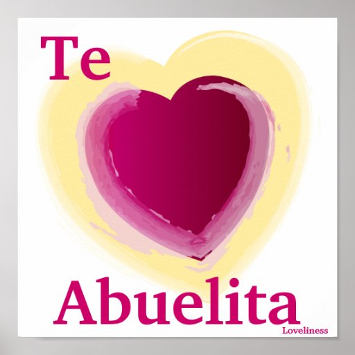 i-love-my-grandmother-spanish-personalized-poster-zazzle