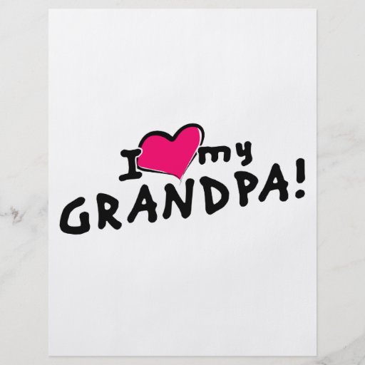 I Love My Grandpa Flyer Zazzle