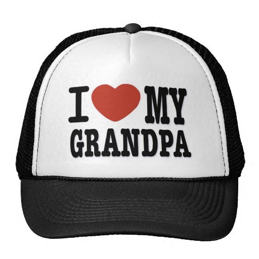 I Love My Grandpa Trucker Hat Zazzle
