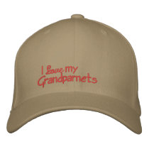 I love my grandparnets embroidered baseball cap