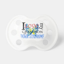 I Love My Grandson with Down Syndrome Baby Pacifier