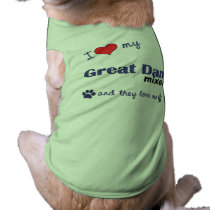 I Love My Great Dane Mixes (Multiple Dogs) pet clothing