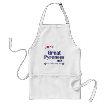 I Love My Great Pyrenees Mix (Female Dog) aprons