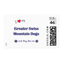 I Love My Greater Swiss Mountain Dogs (Multi Dogs) Stamp