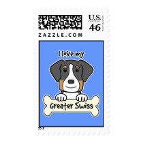 I Love My Greater Swiss Postage Stamps
