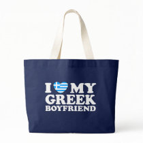 I Love My Greek Boyfriend Canvas Bags
