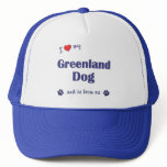 I Love My Greenland Dog (Male Dog) hats