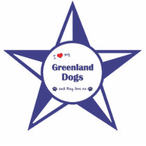 I Love My Greenland Dogs (Multi Dogs) Ornament photo sculptures