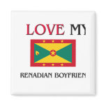 I Love My Grenadian Boyfriend magnets