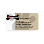 I Love My Greyhound  - Dog Bone Custom Address Label