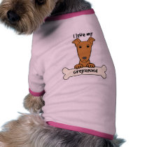 I Love My Greyhound pet clothing