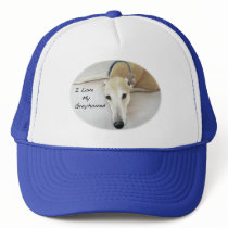 I Love my Greyhound Hat by CharlottesWebArt I Love my Greyhound Hat