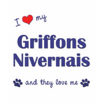I Love My Griffons Nivernais (Multiple Dogs) t-shirts by thatsalottadogs I Love My Griffons Nivernais (Multiple Dogs) t-shirts