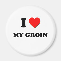 I Love My Groin Fridge Magnets