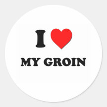 I Love My Groin Sticker
