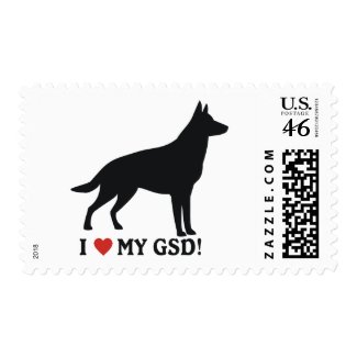 I Love My GSD stamp