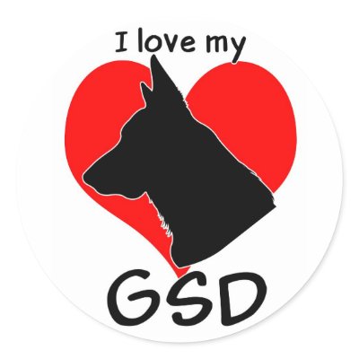 I love my GSD stickers by designsbyrenie
