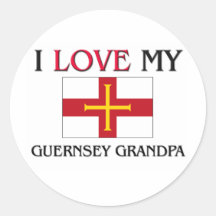 I Love My Guernsey Grandpa Stickers