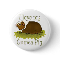 I Love my Guinea Pig buttons