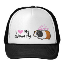 I Love My Guinea Pig / Cavy (smooth hair) Hat