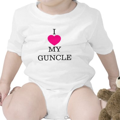I LOVE MY GUNCLE PINK HEART BODYSUIT