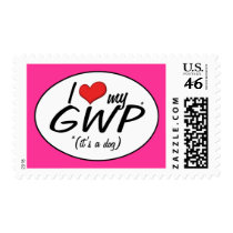 I Love My GWP (It's a Dog) Postage Stamp