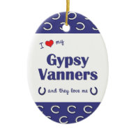 I Love My Gypsy Vanners (Multiple Horses) Ornament