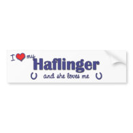 I Love My Haflinger (Female Horse) Bumper Sticker