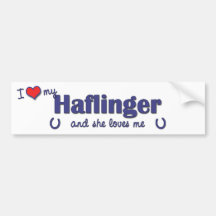 I Love My Haflinger (Female Horse) Bumper Sticker