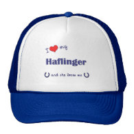 I Love My Haflinger (Female Horse) Hat