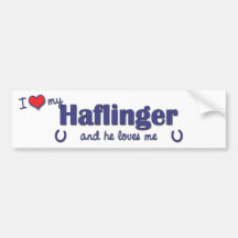 I Love My Haflinger (Male Horse) Bumper Sticker