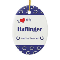 I Love My Haflinger (Male Horse) Christmas Ornaments