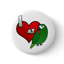 I Love my Hahn's Macaw buttons by MenagerieMayhem I Love my Hahn's Macaw buttons
