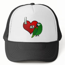 I Love my Hahn's Macaw hats