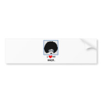 I love my Hair - Afro Bumper Sticker
