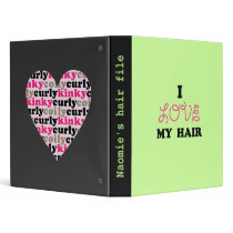 "I Love My Hair" Hair Book -customizable binders