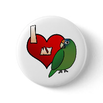 I Love my Half Moon Conure buttons by MenagerieMayhem I Love my Half Moon Conure buttons