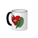 I Love my Half Moon Conure mugs