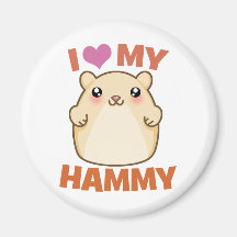 I Love My Hammy Fridge Magnets