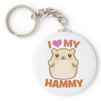 I Love My Hammy Keychains