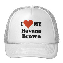I Love My Havana Brown Cat Gifts and Apparel Mesh Hats