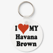 I Love My Havana Brown Cat Merchandise keychains