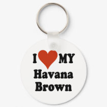 I Love My Havana Brown Cat Merchandise keychains