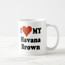 I Love My Havana Brown Cat Merchandise mugs