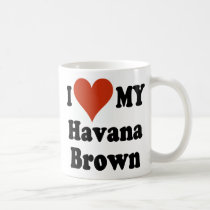 I Love My Havana Brown Cat Merchandise mugs