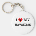 I LOVE MY HAVANESE KEYCHAINS