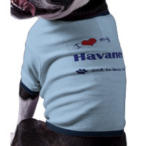 I Love My Havanese (Male Dog) pet clothing